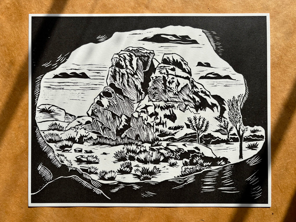 Chimney Rock, Jtree N.P. Reproduction Print